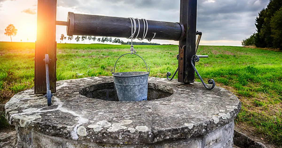 rural area well water